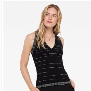 Ecru NWT Women's Halter Top Black Space Dye Size M